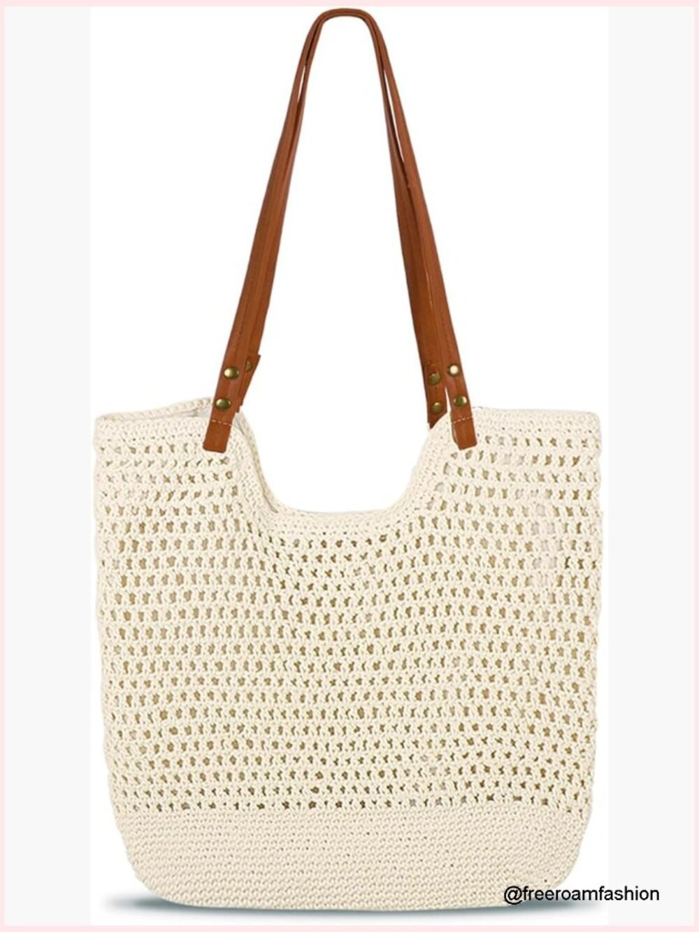 Large Crochet Tote Bag for Women - Summer Mesh Beach Shoulder Handbag Travel